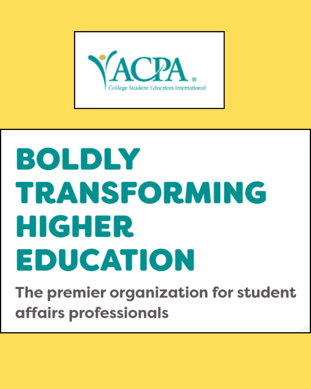 ACPA Image - the premiere professional organization for student affairs