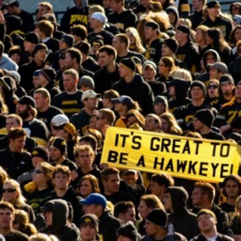 Crowd of University of Iowa fans